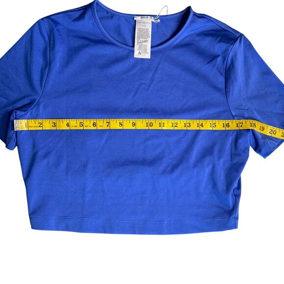 Wolford Compression Crop Top Cobalt Blue Size Large Fits Med NWT Baddie Utility - Picture 5 of 6